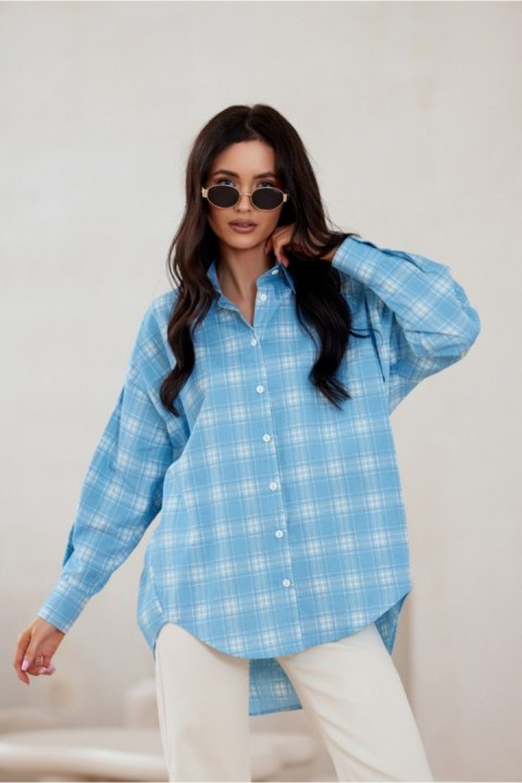 Koszula Damska Model Olly BLU0198-A30 Blue - Roco Fashion