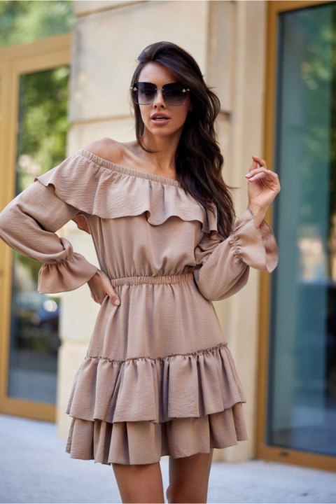 Sukienka Model Morella BEZ SUK0491 Beige - Roco Fashion