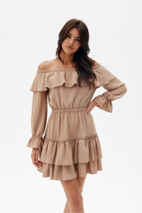 Sukienka Model Morella BEZ SUK0491 Beige - Roco Fashion
