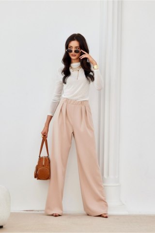 Spodnie Damskie Model Ginny BEZ SPD0040 Beige - Roco Fashion