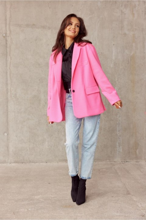 Marynarka Model AMA ZAK0007 Amarant - Roco Fashion