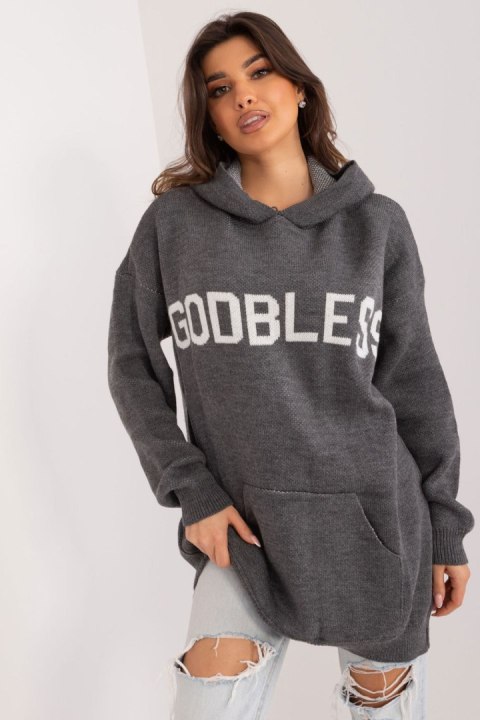 Sweter Damski Model BA-SW-0563.02 Dark Grey - Badu