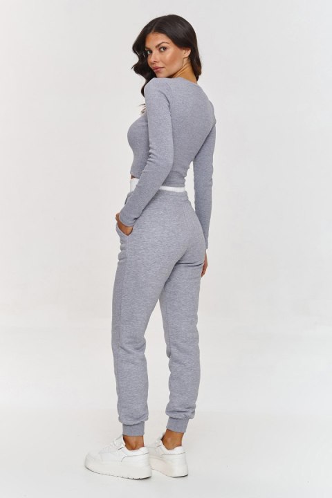 Spodnie Komplet Model A9 Grey Melange - Makadamia