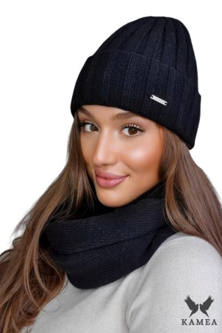 TAHIRA-KOMPLET damski zimowy kolor czarny - Kamea