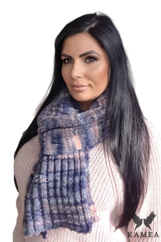 HERA SZALIK damski zimowy kolor jeans - Kamea