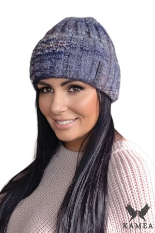 HERA czapka damska kolor jeans - Kamea