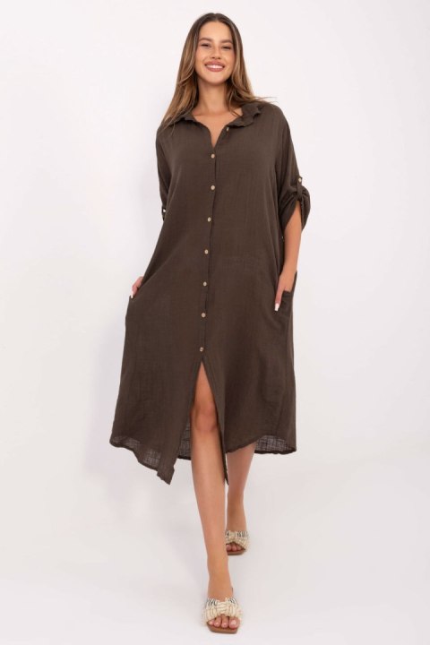 Sukienka Model TW-SK-BI-24135.81 Dark Brown - Och Bella