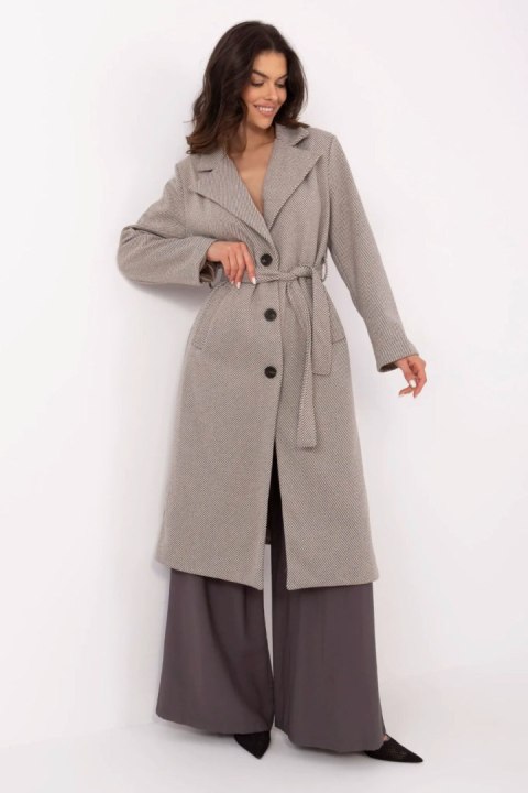 Płaszcz Damski Model MO-PL-1804.00 Grey/Beige - Italy Moda