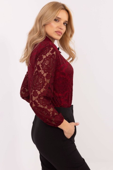 Koszula Damska Model MI-KS-C242.16X Bordo - Italy Moda