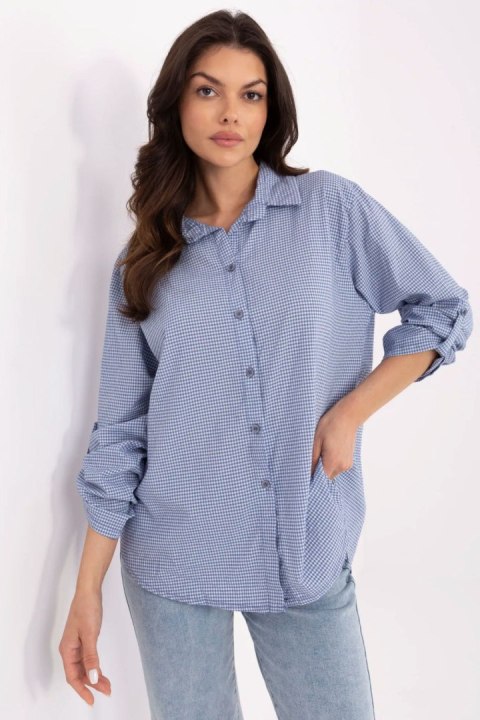 Koszula Damska Model MO-KS-1803.89 Dark Blue - Italy Moda