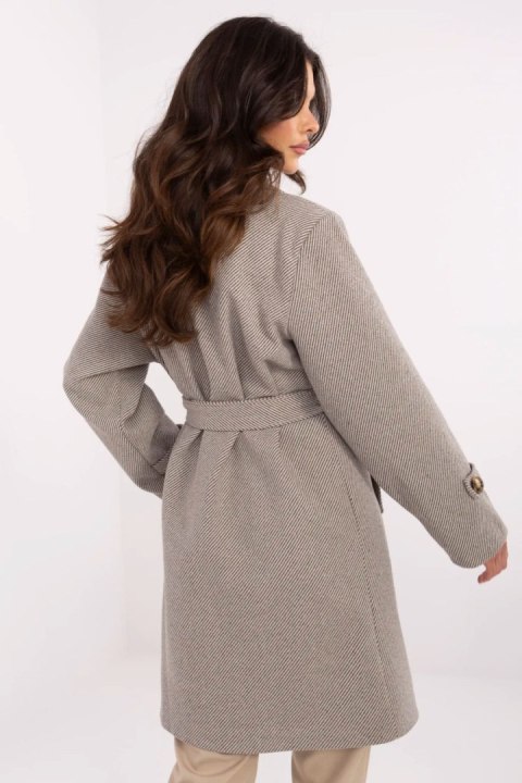 Płaszcz Damski Model MO-PL-5209.87 Grey/Beige - Italy Moda