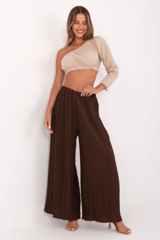 Spodnie Damskie Model MI-SP-A2432.71 Dark Brown - Italy Moda