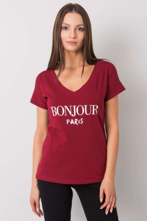 T-shirt Damski Model FA-TS-7161.32P Bordo - Fancy